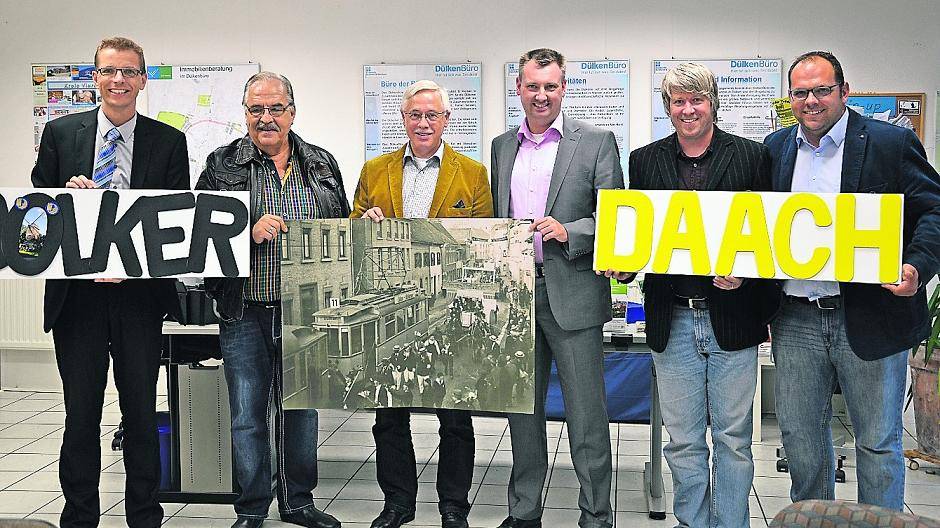 Freuen sich auf gelungene Tage in Dülken: (v.l.) Frank Dors (Sparkasse), Jo Heintges, Dr. Paul Schrömbges, Michael Aach, Andreas Goßen und Ralf Groschopp.