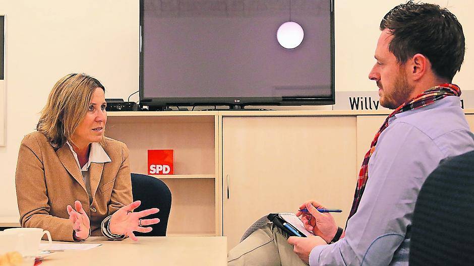  Redakteur Dirk Kamps traf SPD-Bürgermeisterkandidatin Sabine Anemüller jetzt in der Geschäftsstelle der Sozialdemokraten. 
