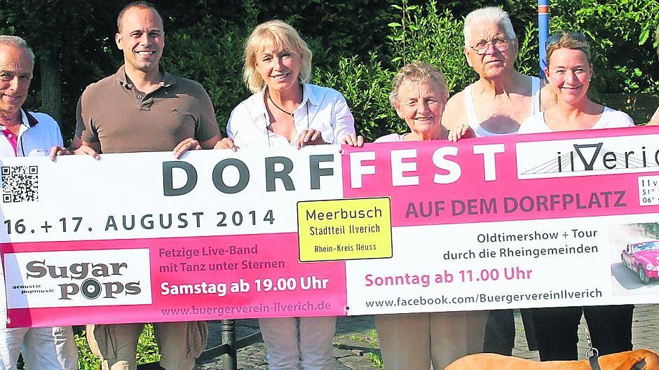 Ganz Ilverich freut sich auf sein Dorffest am 16. und 17. August. Nach Abzug aller Kosten sollen die Einnahmen der Verschönerung des eigenen Dorfes zugute kommen. Daher: Kommen, feiern, Geld ausgeben!