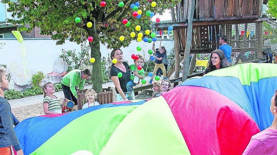 Beim Tag der offenen Türe im Montessori Kinderhaus in Büderich hatten vor allem die Kleinsten ihren Spaß.