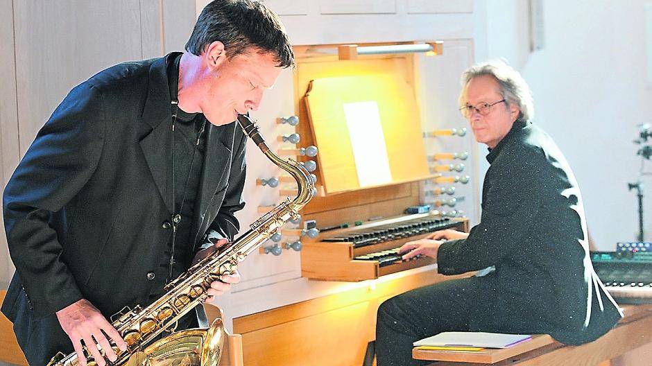 „Orgel &amp; Sax“ ernteten mächtig viel Applaus in der evangelischen Kirche in Osterath. Gut 120 Besucher waren vor Ort.