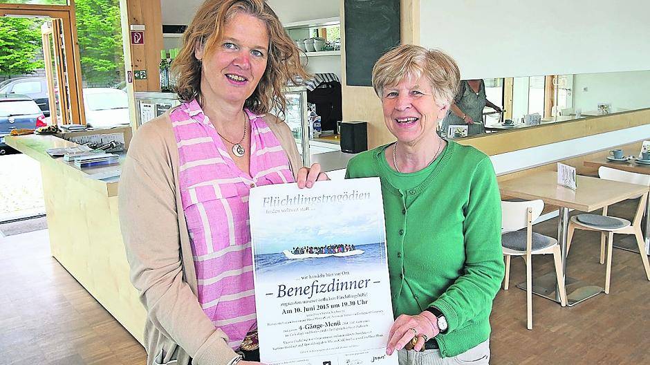  Freuen sich auf das Benefizdinner im Cafe Leib &amp; Seele: Maria von Mandelsloh (links) und Dr. Ute Canaris. 