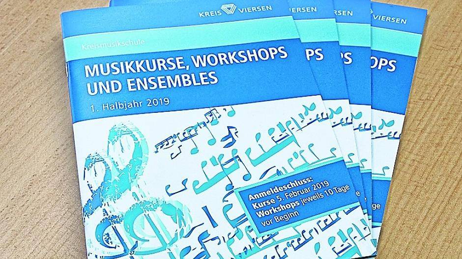 Das neue Programmheft der Kreismusikschule Viersen zum ersten Halbjahr 2019 liegt ab sofort aus.