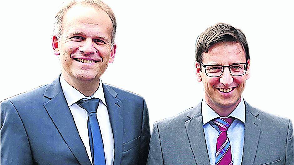 Nettetals Bürgermeister Christian Wagner (links) und Wirtschaftsförderer Hans-Willi Pergens.