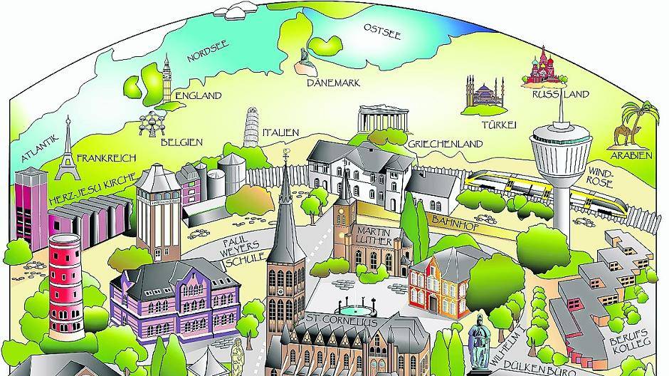  Grafik-Designerin Sabine Borchardts „Dölke“ kann man an gleich zwei Stellen in Dülken bewundern.  