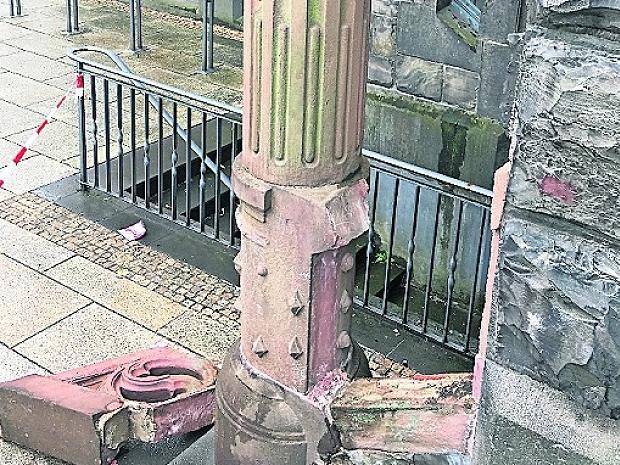 Vandalismus am Rathaus