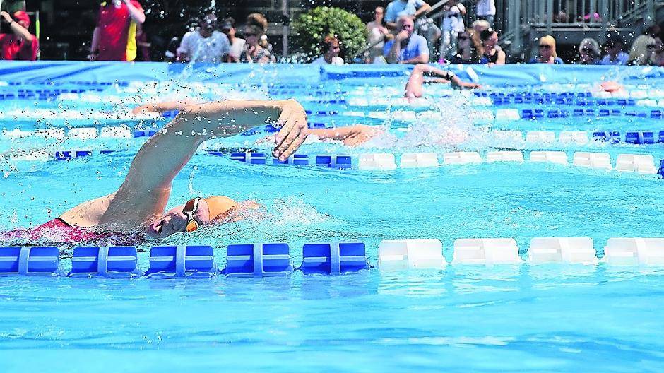  Das transportable Wettkampfbecken ist eines der Highlights. 