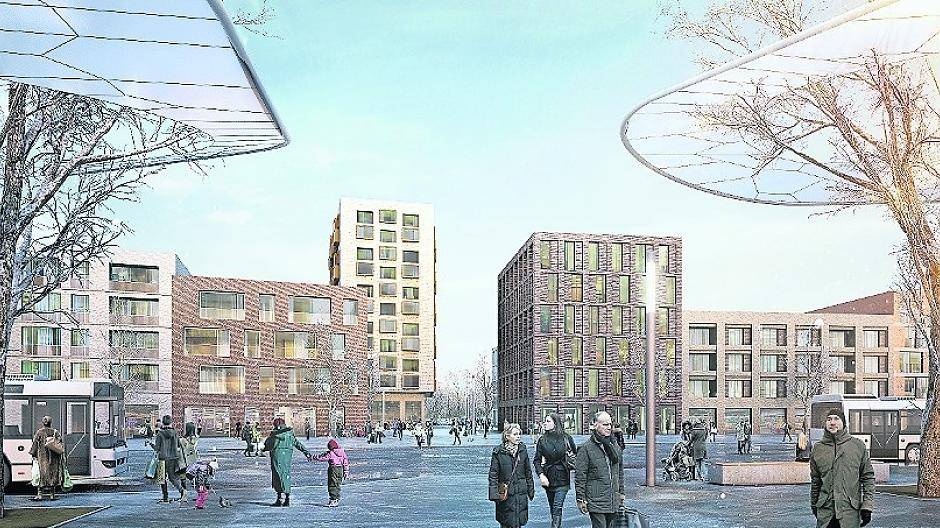 Der Planentwurf „19 Häuser“. Nun soll es auf dem Grundstück „Haus Westland“ zügig weitergehen.