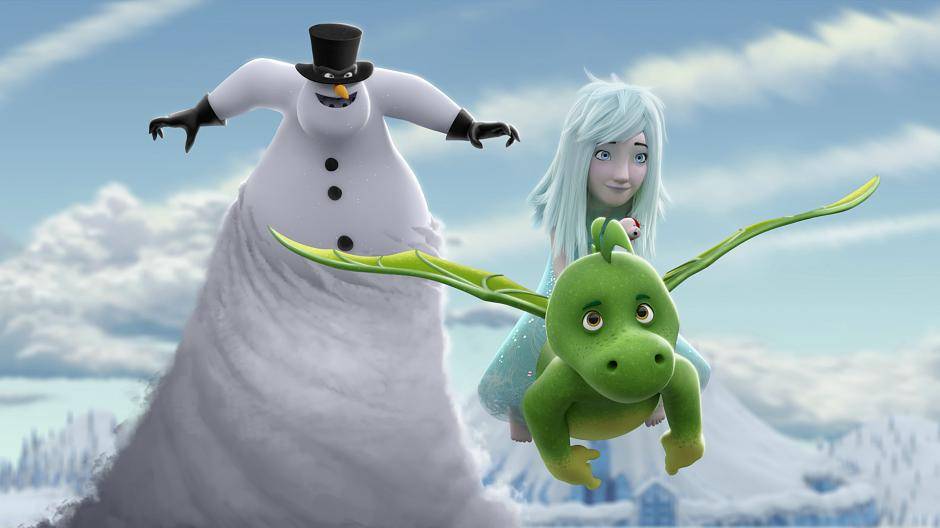  Tabaluga und Lilli fliehen vor Arktos. 