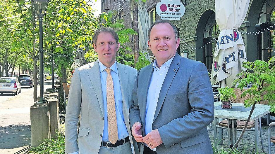  Die Mönchengladbacher CDU-Abgeordneten Jochen Klenner (l.) und Frank Boss ziehen nach einem Jahr Landtagsarbeit persönliche Bilanz. 