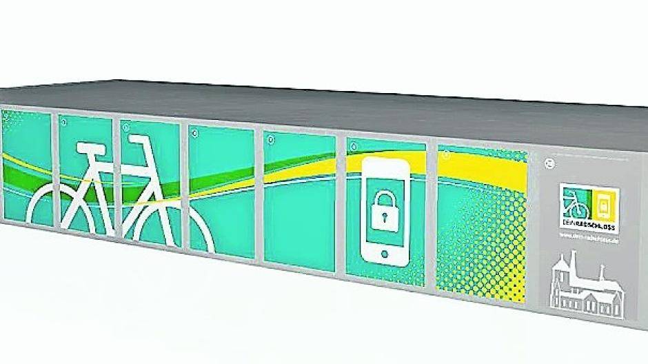 So sollen die Fahrradboxen am S-Bahnhaltepunkt Lürrip aussehen.