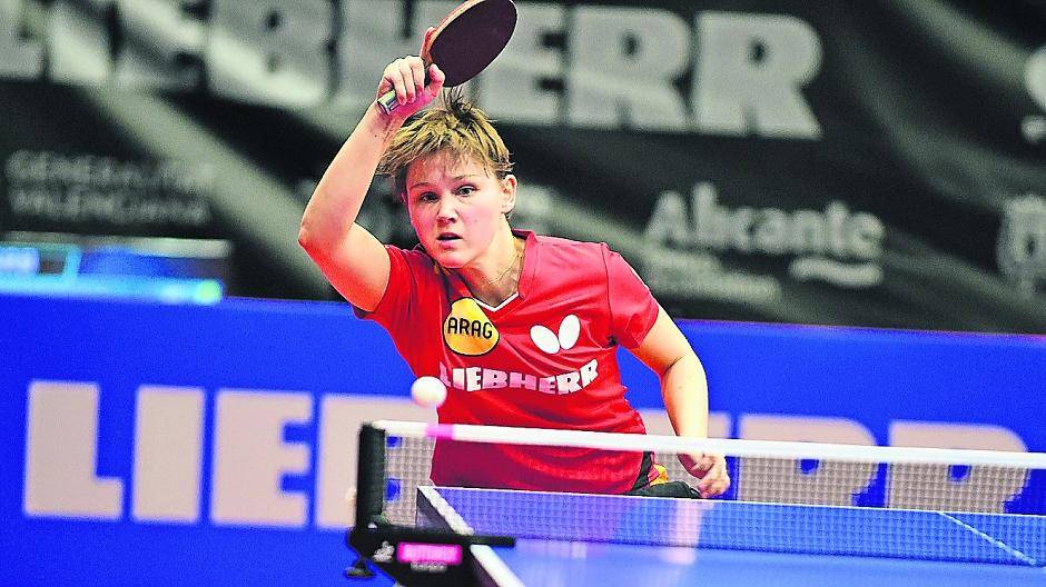  Die stärkste Waffe von Nina Mittelham war auch in Alicante ihr Vorhand-Topspin. 