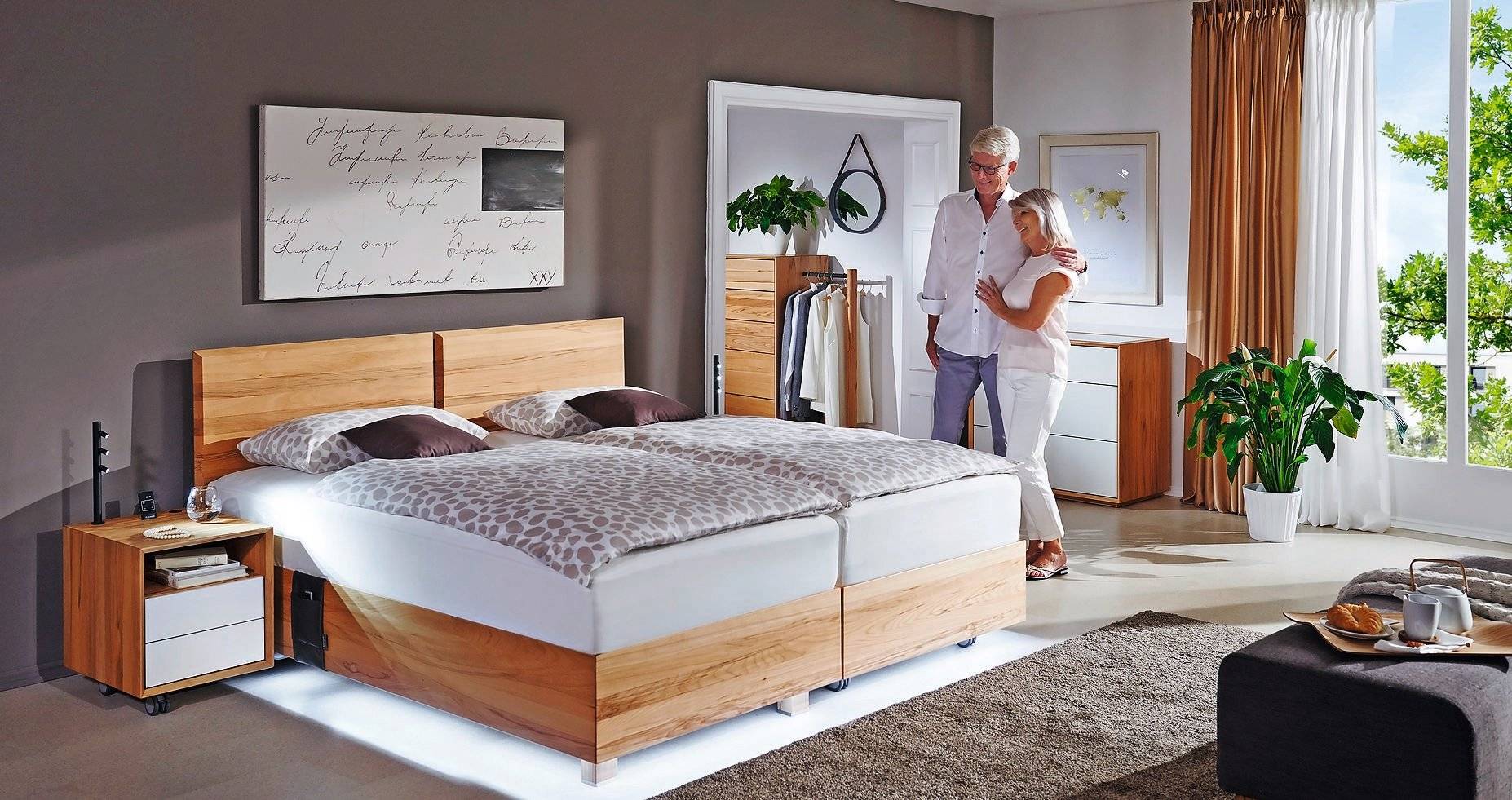 Natürlichkeit in ihren schönsten Zügen: das Duobett Lugano Boxlite von Kirchner...