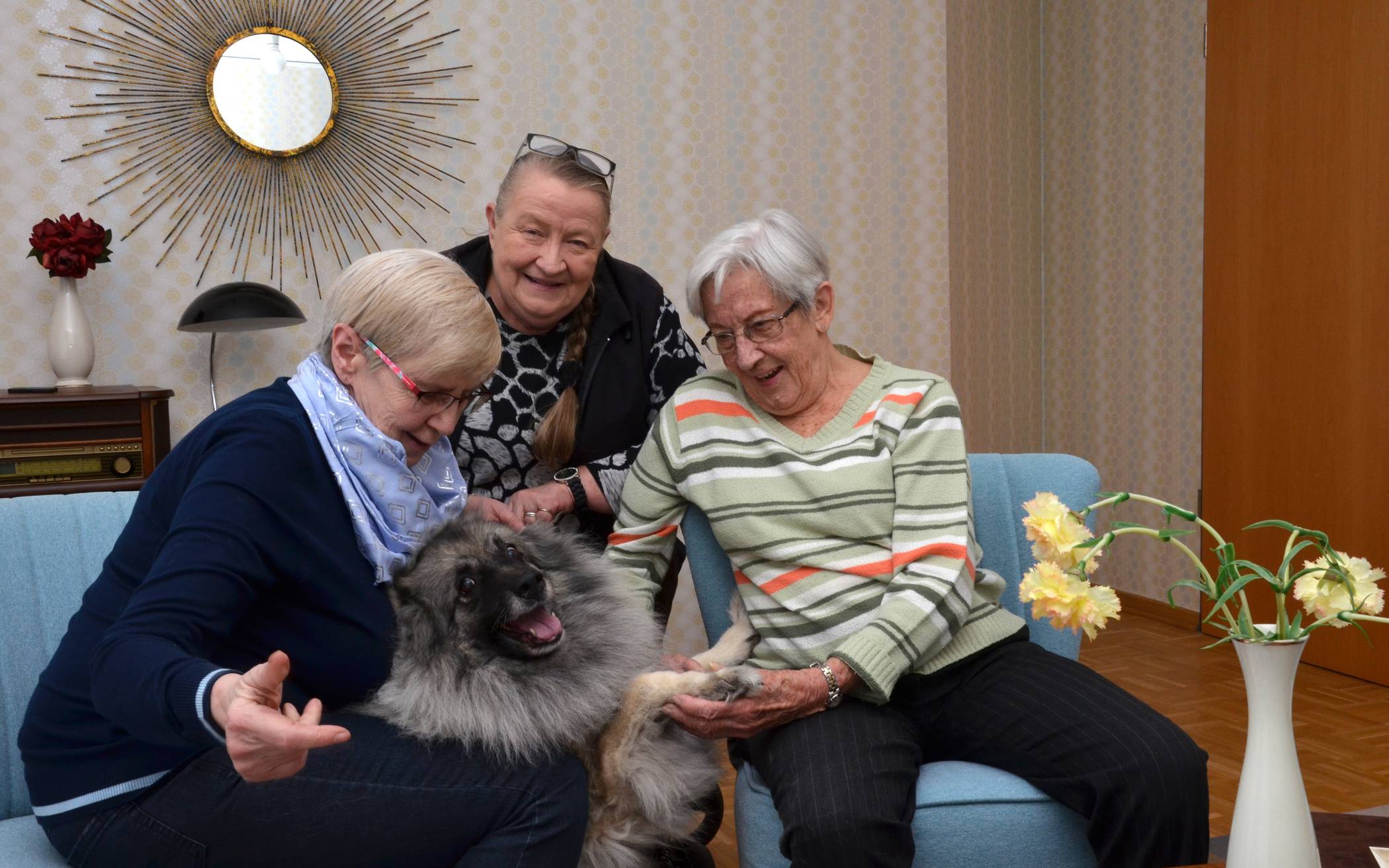 Pfoten hoch und gestreichelt werden. Mittwochs