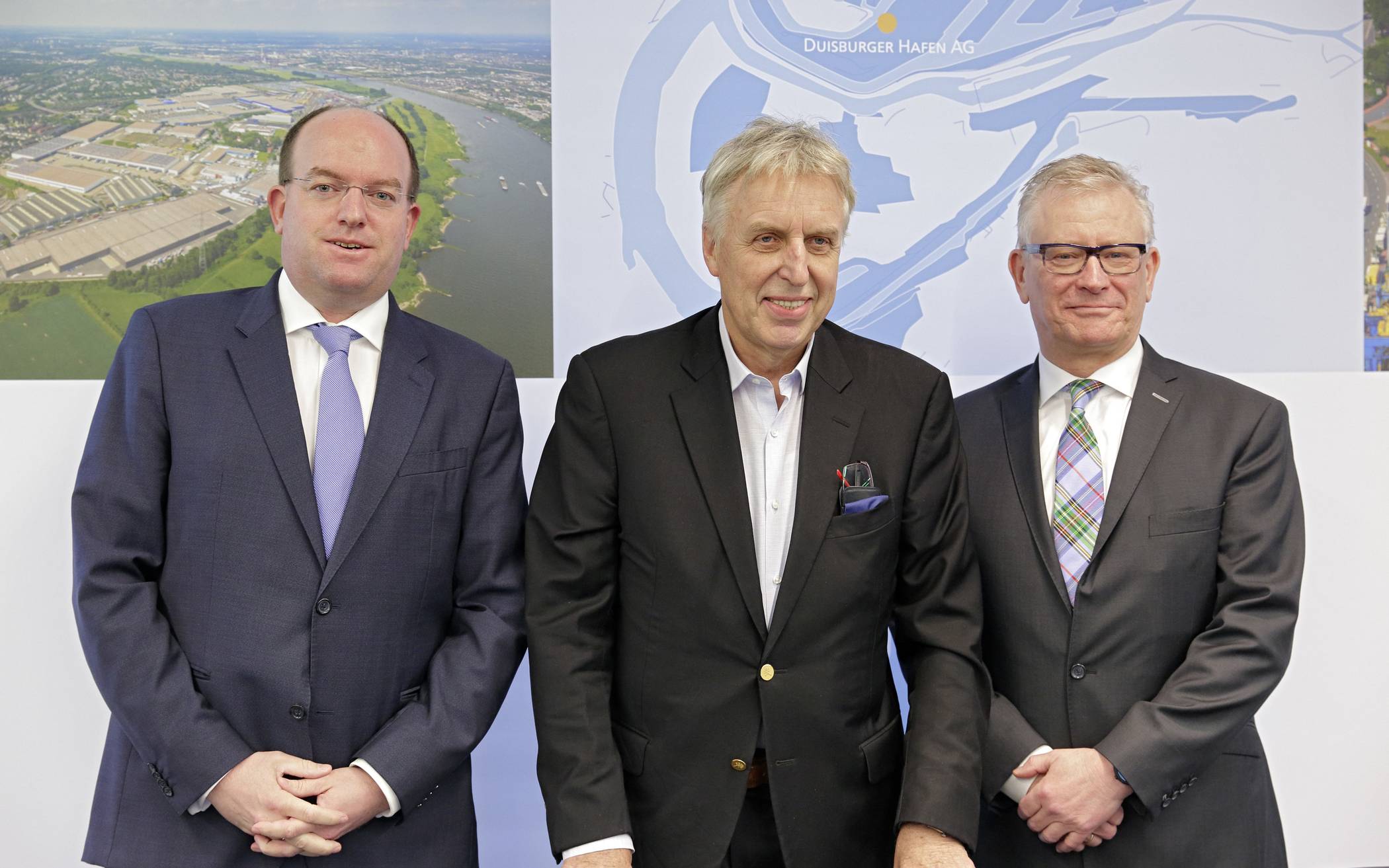 Der Duisport-Vorstand auf der Bilanzpressekonferenz (v.