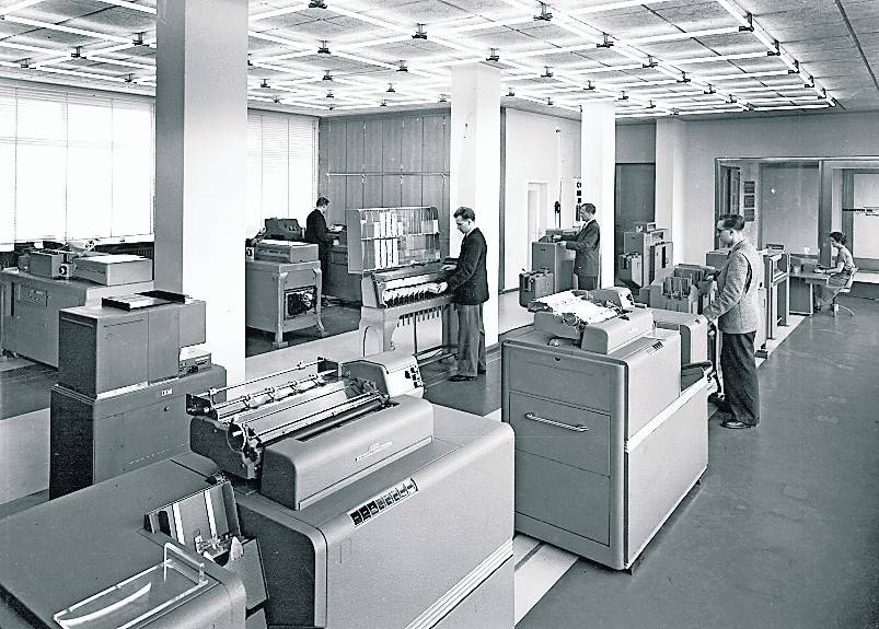 Die Lochkartenabteilung der Stadtverwaltung Duisburg 1960