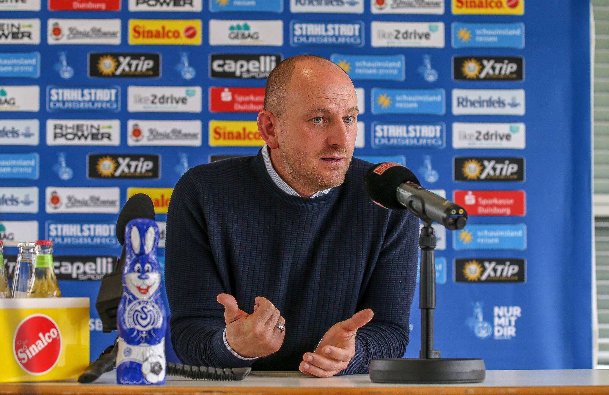 Mal sehen, ob sich der MSV-Ostergruß für Torsten Lieberknecht als lustischä Glückshase erweist ...