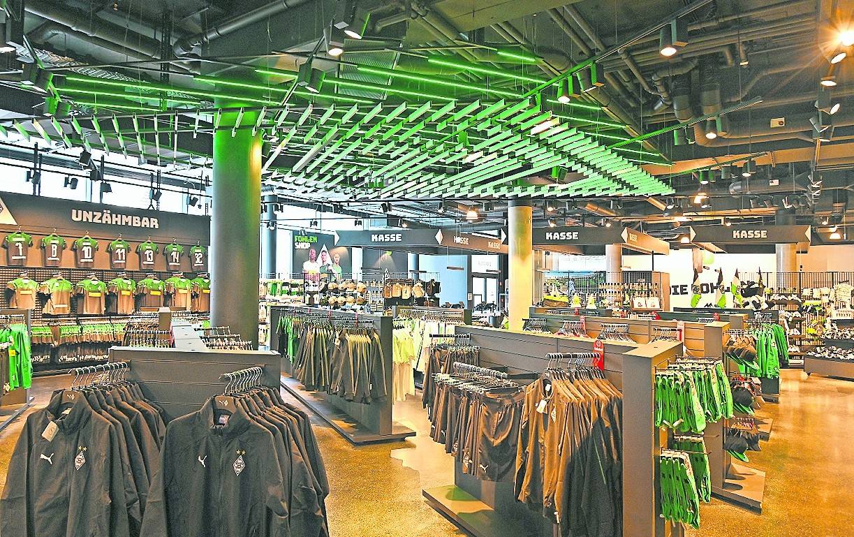 Der Fohlen-Shop, ein Paradies für Borussen-Fans.