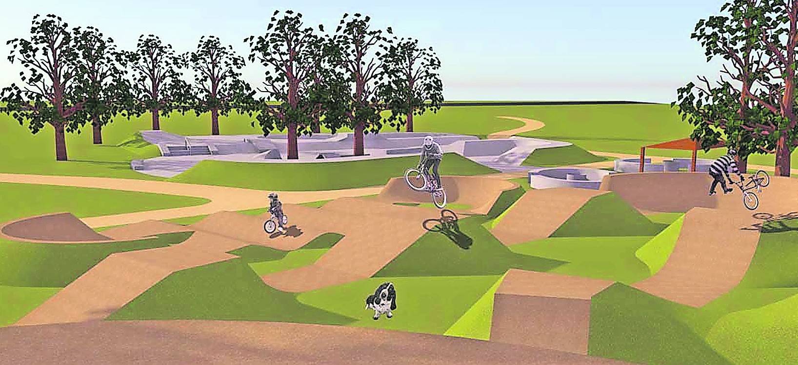  Neben dem „Skatepark Meerbusch“ soll es auch eine BMX-Fläche geben. 