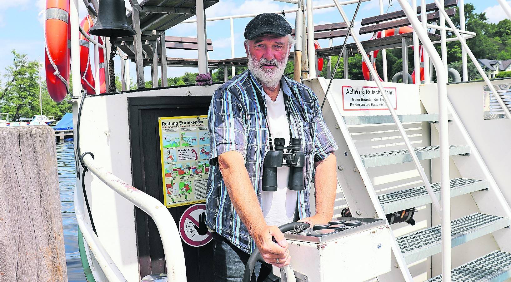 Schiff ahoi: Emil Langer ist der neue Kapitän der Patschel auf dem Hariksee.