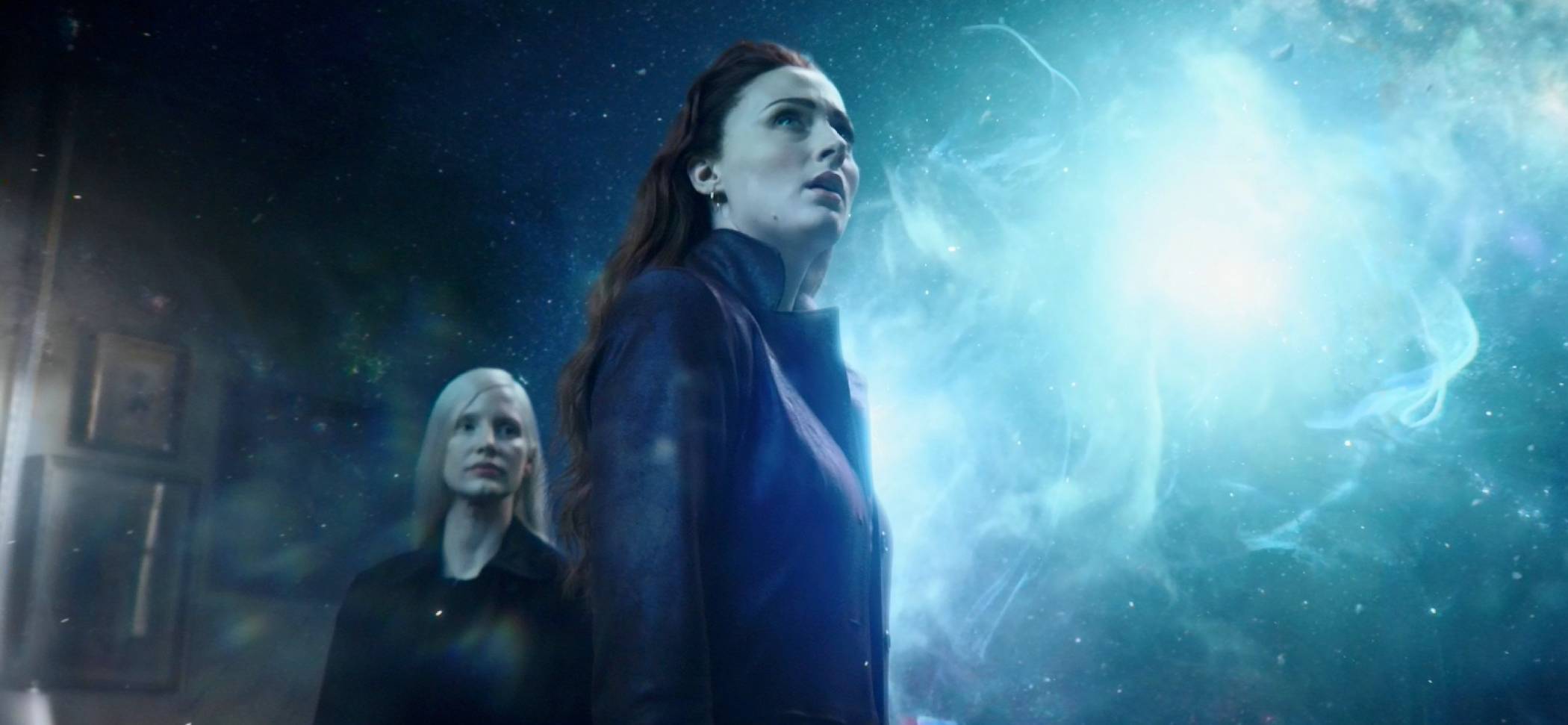 Jessica Chastain (l.) und Sophie Turner im neuen Marvel-Blockbuster „X-Men: Dark Phoenix“.