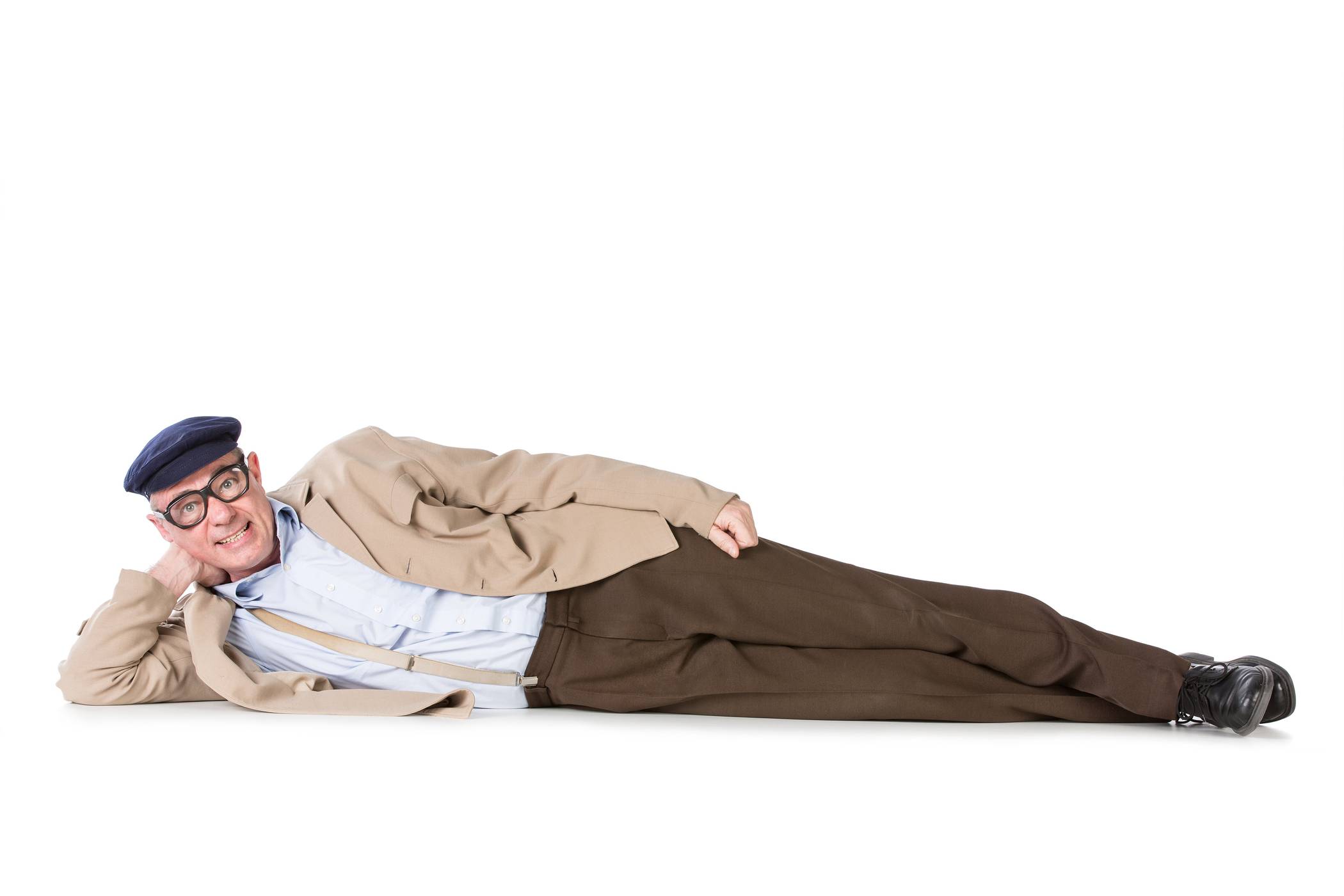 Im Liegen geht’s – typisch Knebel. Im August erlebt Gladbach ihn live!