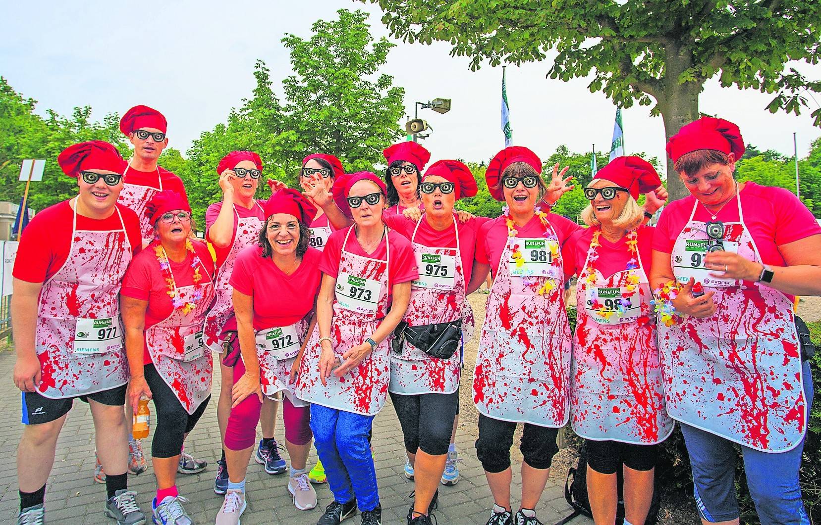 Bunte Kostüme in den verschiedensten Varianten bestimmen das Bild beim Run Fun.