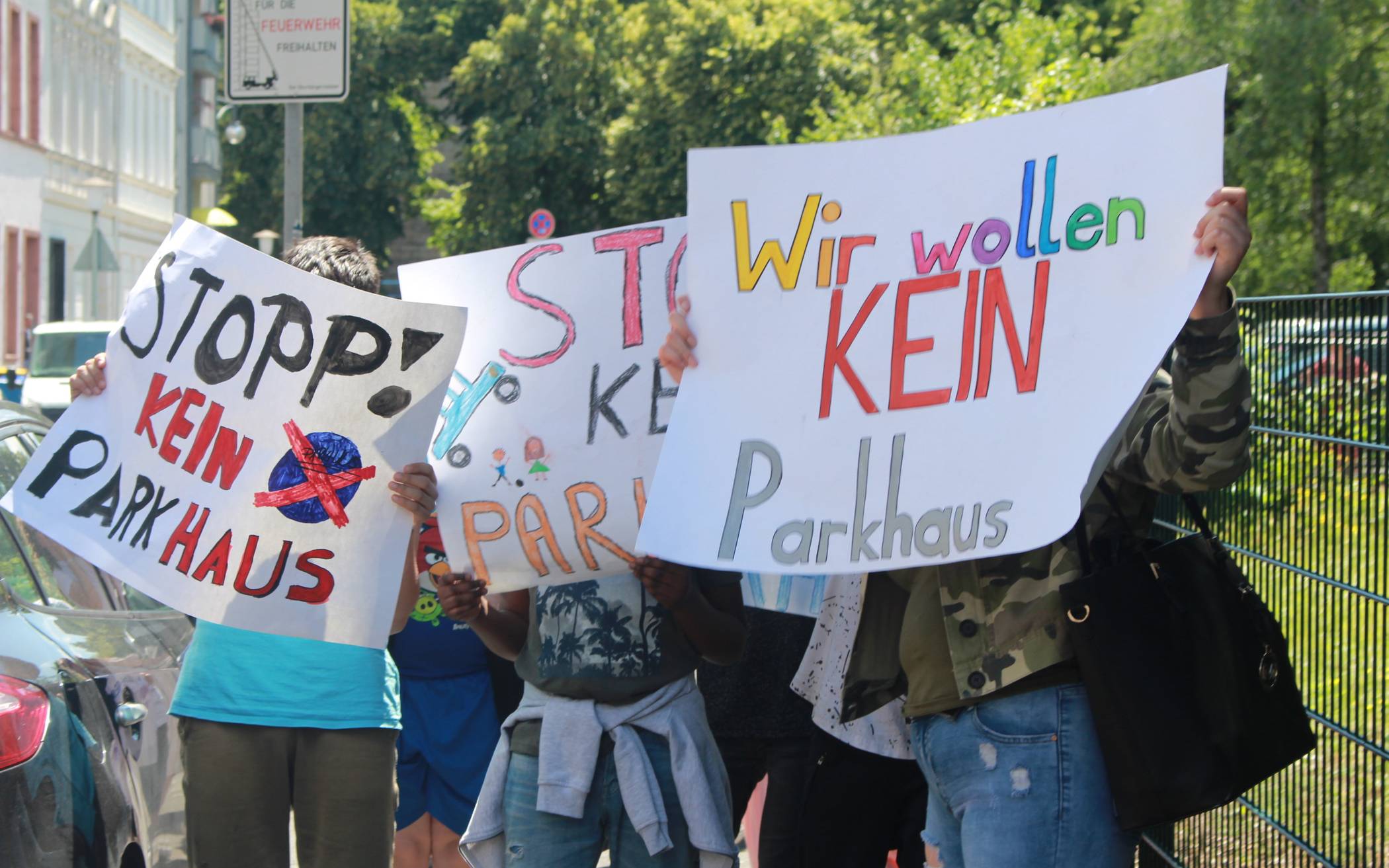 Protest: Die Schüler der Albert-Schweitzer-Realschule haben