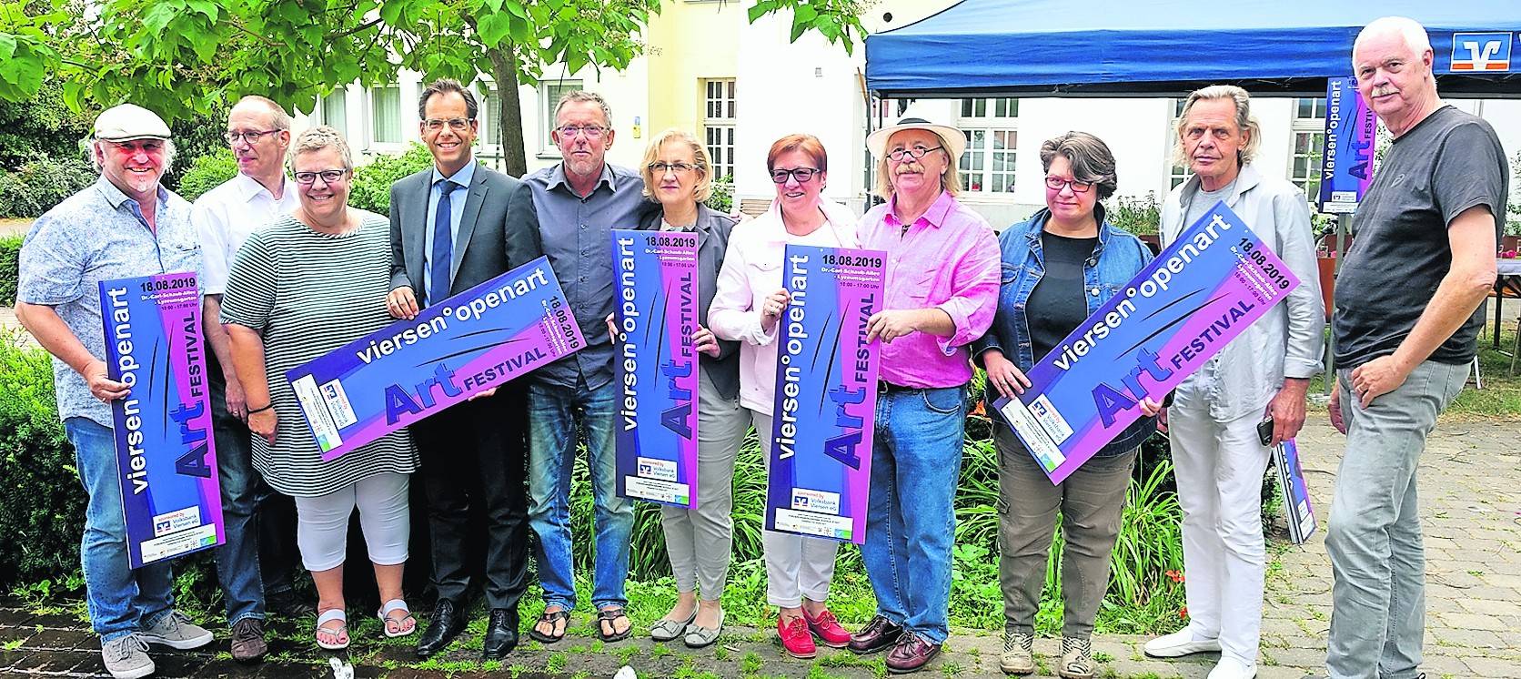 Zum sechsten Mal lädt die Initiative viersen°openart zum Kunstfestival in den Viersener Lyzeumsgarten ein.