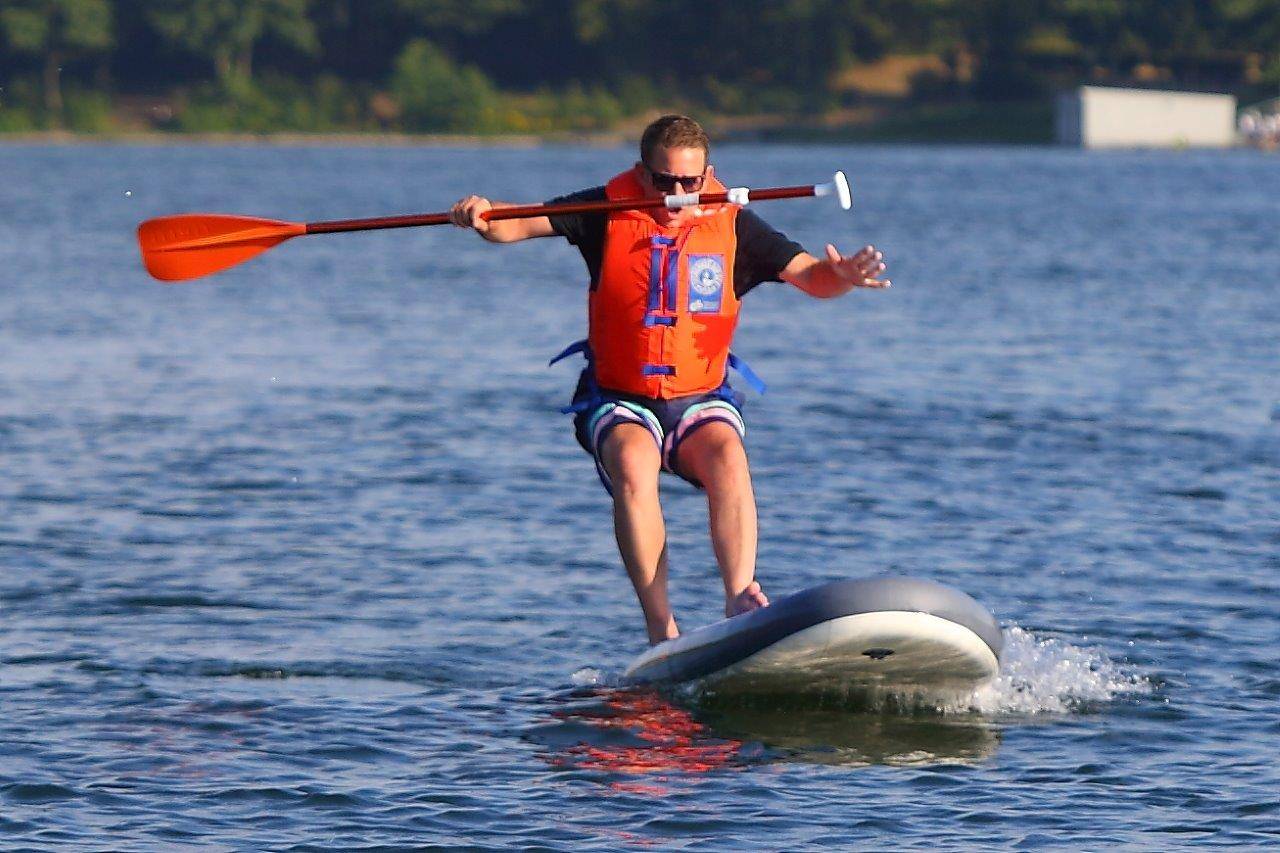  Extra-Tipp-Redaktionsleiter Jörg Zellen wagte sich aufs Brett. 