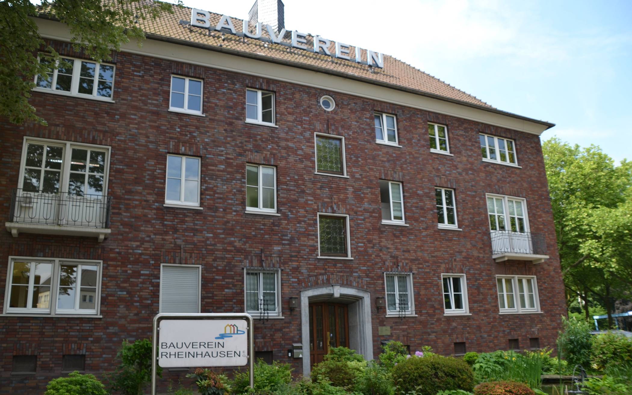 Der Verwaltungssitz des Bauvereins Rheinhausen an