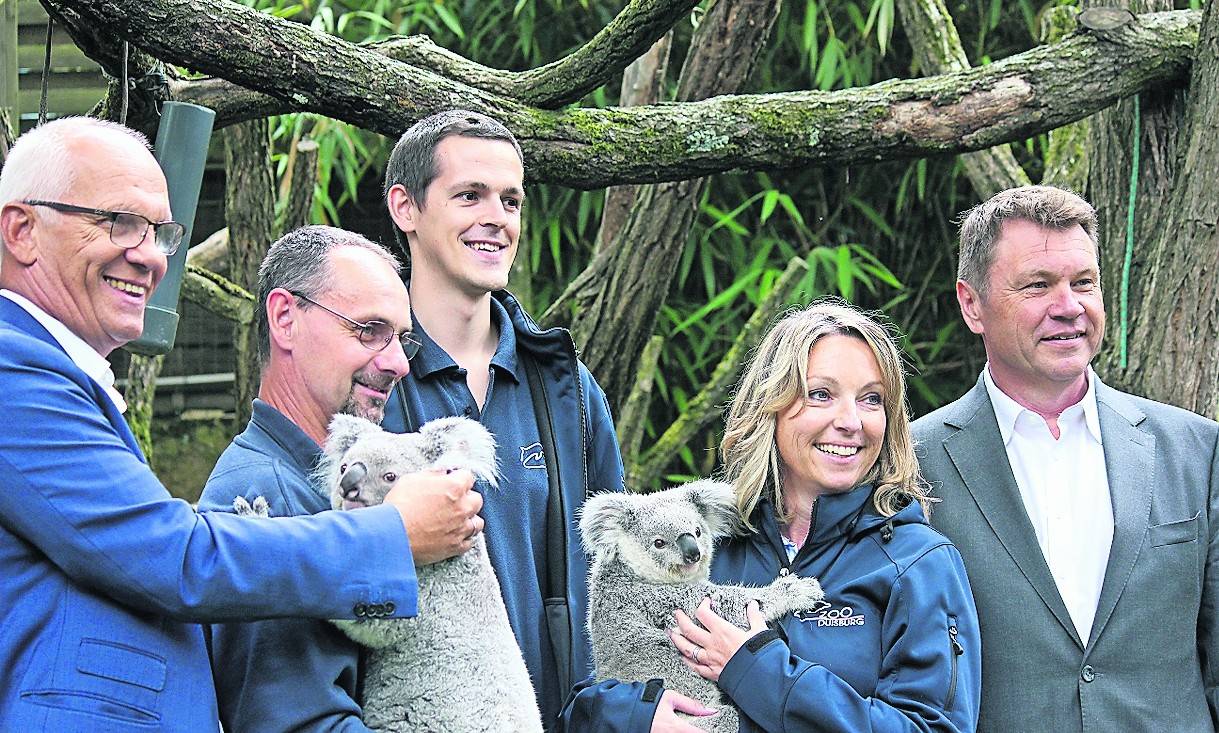 Mario Chindemi, Michael Hanné, Astrid Stewin, Thomas Schnalke und Johannes Pfleiderer wollen die gute Kooperation zwischen Zoo und Flughafen weiter erhalten.