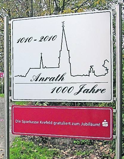  So ein Schild mit Anrather Silhouette wurde entwendet. 