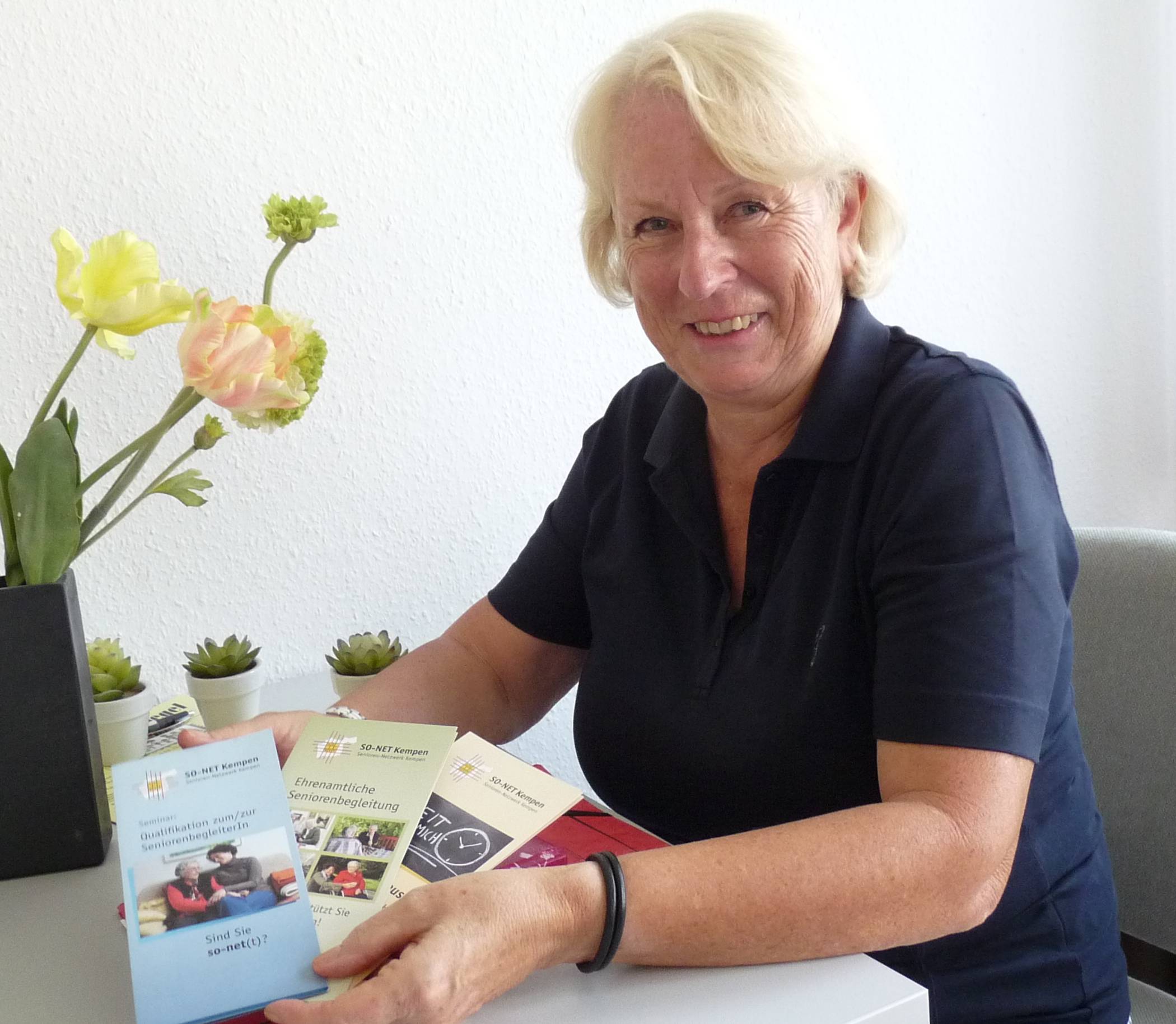  Louise Maritzen leitet das Netzwerk SO-NET und freut sich, dass ab Donnerstag, 19. September, erneut eine Qualifikation zum Seniorenbegleiter angeboten wird. 