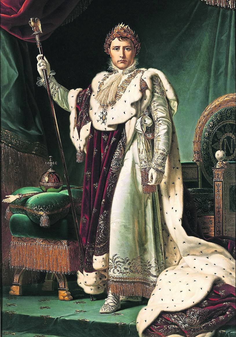  Napoleon (oben), so wie er sich selbst sah – als pompöser Kaiser. Hier im Porträt von Francois Gérard im Rijksmuseum Amsterdam.  