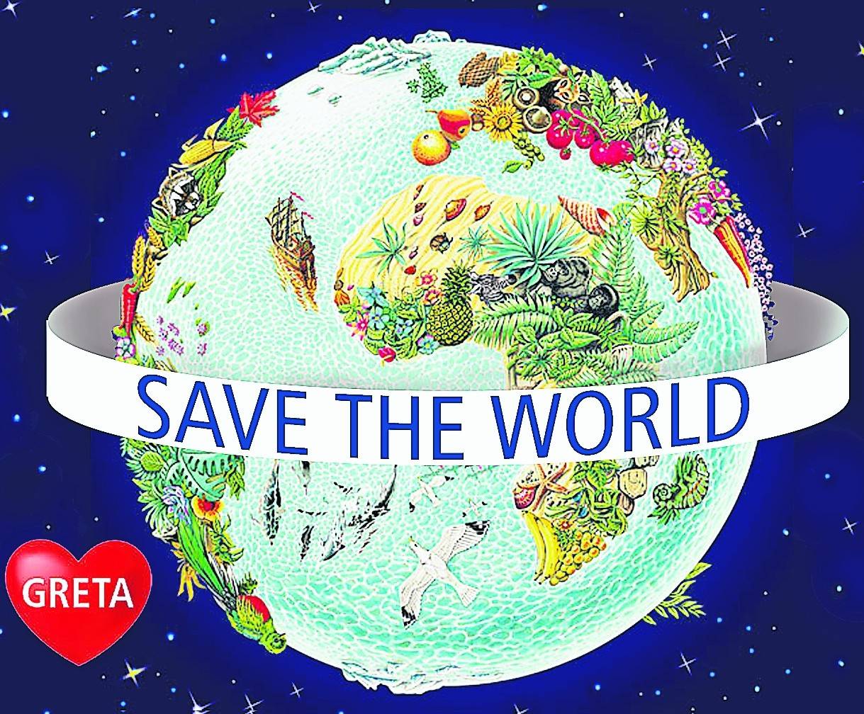  Der Meerbuscher Grafiker und Künstler Helmut Krüger hat mit dieser Illustration seine Sympathien für Klimaaktivistin Greta Thunberg zum Ausdruck gebracht: „Das Mädchen bewundere ich sehr.“ Viele Meerbuscher stehen hinter ihm. 