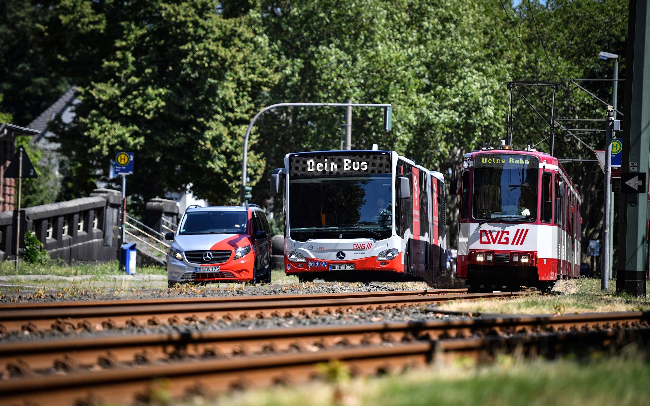 Bei den Straßenbahnen im Duisburger Stadtgebiet