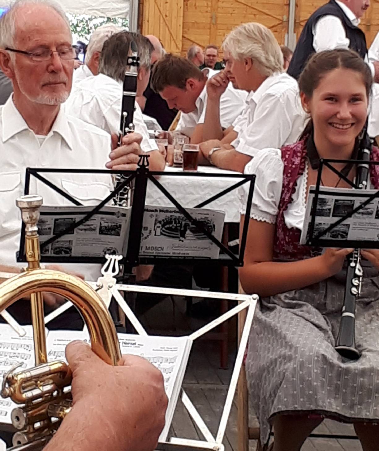  In Meerbusch gern gesehen Gäste: Die „Strümper Hobby-Bläser“. 