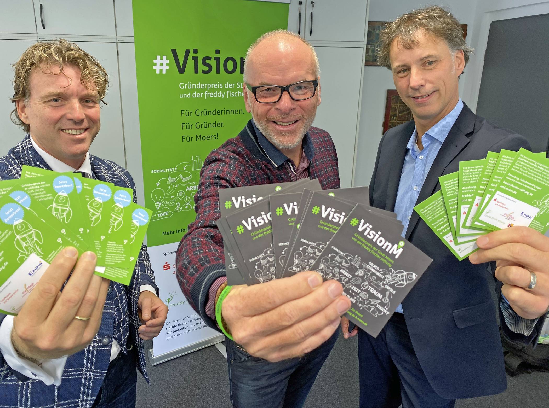  Bürgermeister Christoph Fleischhauer, Unternehmer Freddy Fischer und Wirtschaftsförderer Jens Heidenreich (v. l.) wollen gemeinsam ein Start-up-Klima aufbauen. 