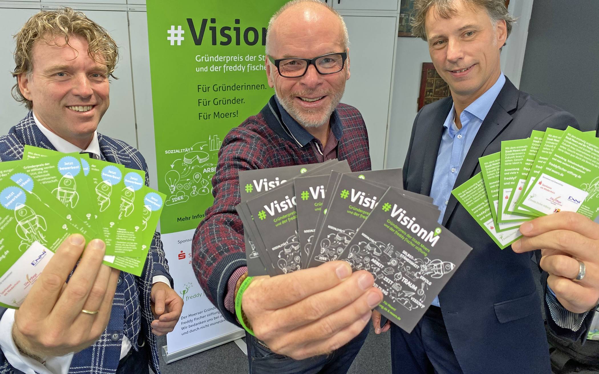 Bürgermeister Christoph Fleischhauer, Unternehmer Freddy Fischer und Wirtschaftsförderer Jens Heidenreich (v. l.) wollen gemeinsam ein Start-up-Klima aufbauen.