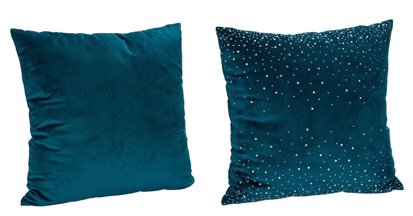 Trend Burgund + Petrol: Samtkissen um 20...