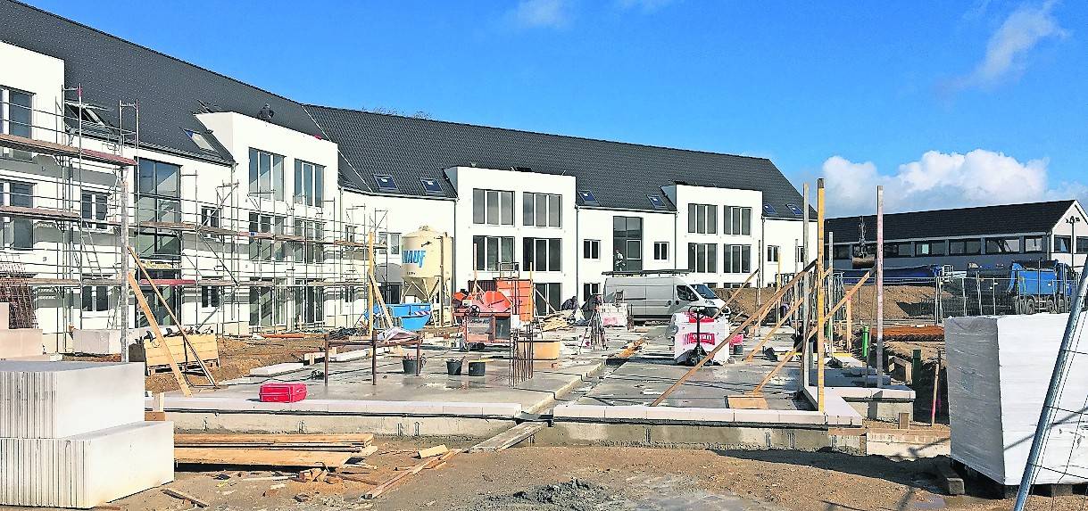 Neubauoffensive: An der Brüsseler Allee ist bald die nächste VAB-Wohnanlage fertig.