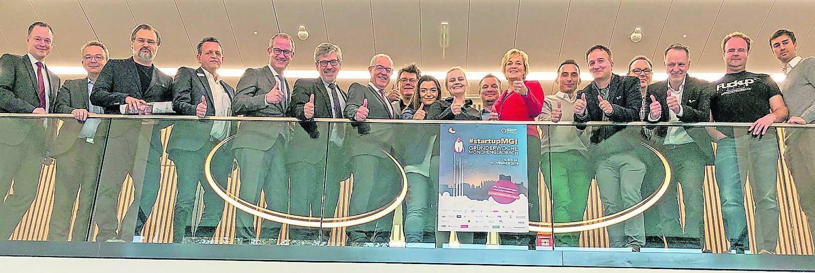  Organisatoren, Sponsoren, Partner – gemeinsam haben sie die Gründerwoche in Mönchengladbach vorangebracht. 