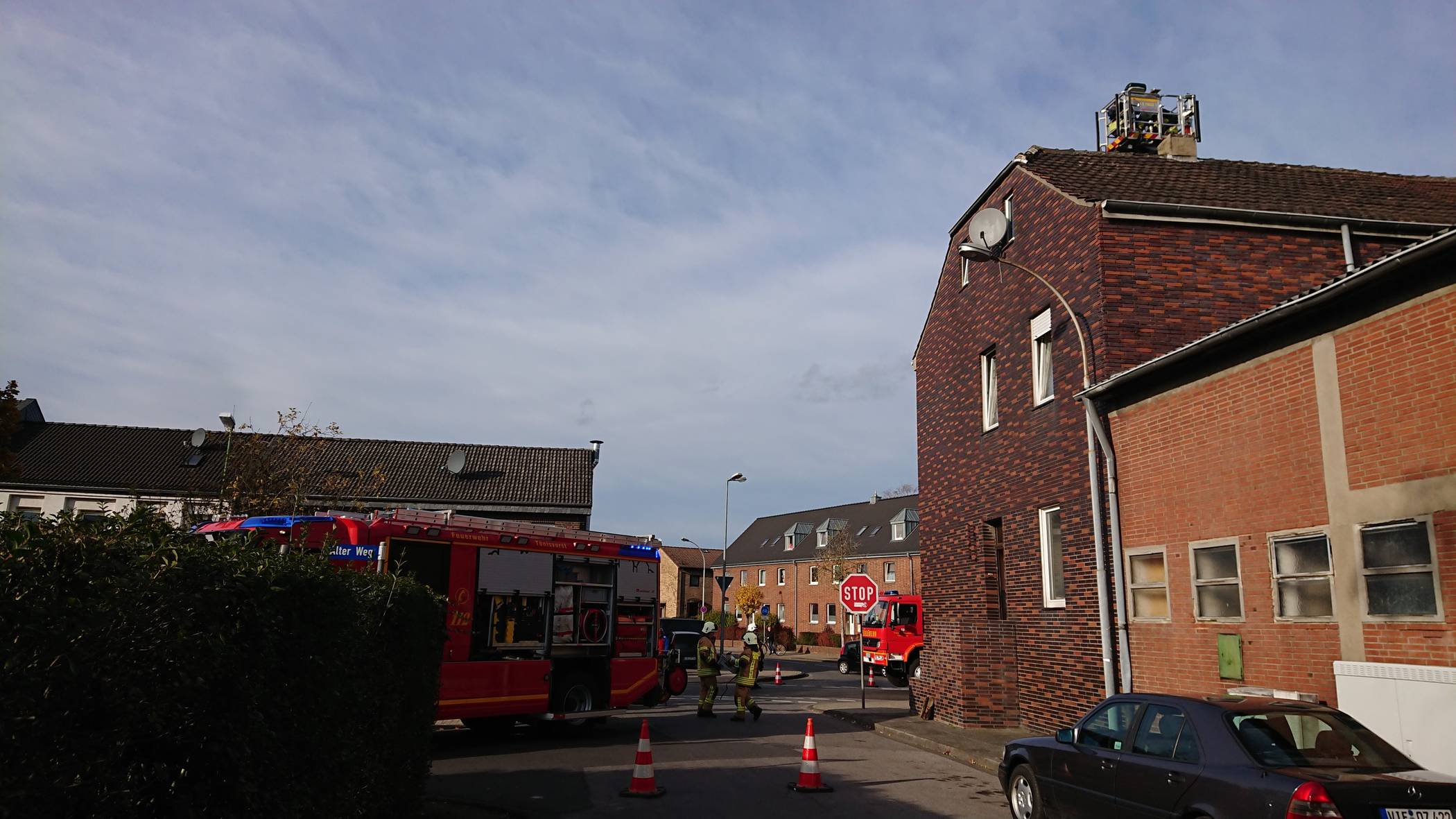 Per Zufall entdeckt: Rettungswagenbesatzung erkennt Kaminbrand