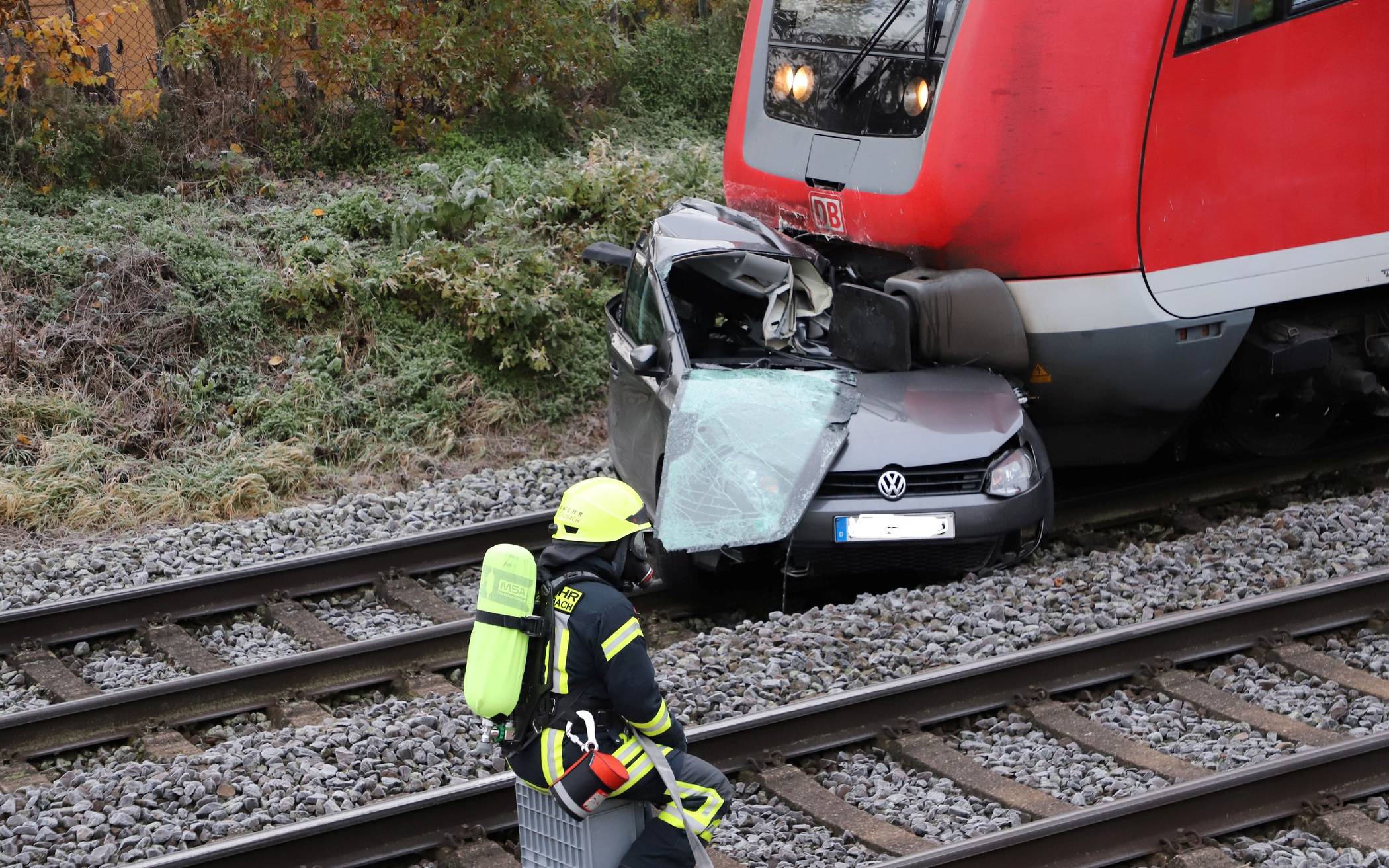 Die Autofahrerin konnte den Pkw zum Glück rechtzeitig verlassen.