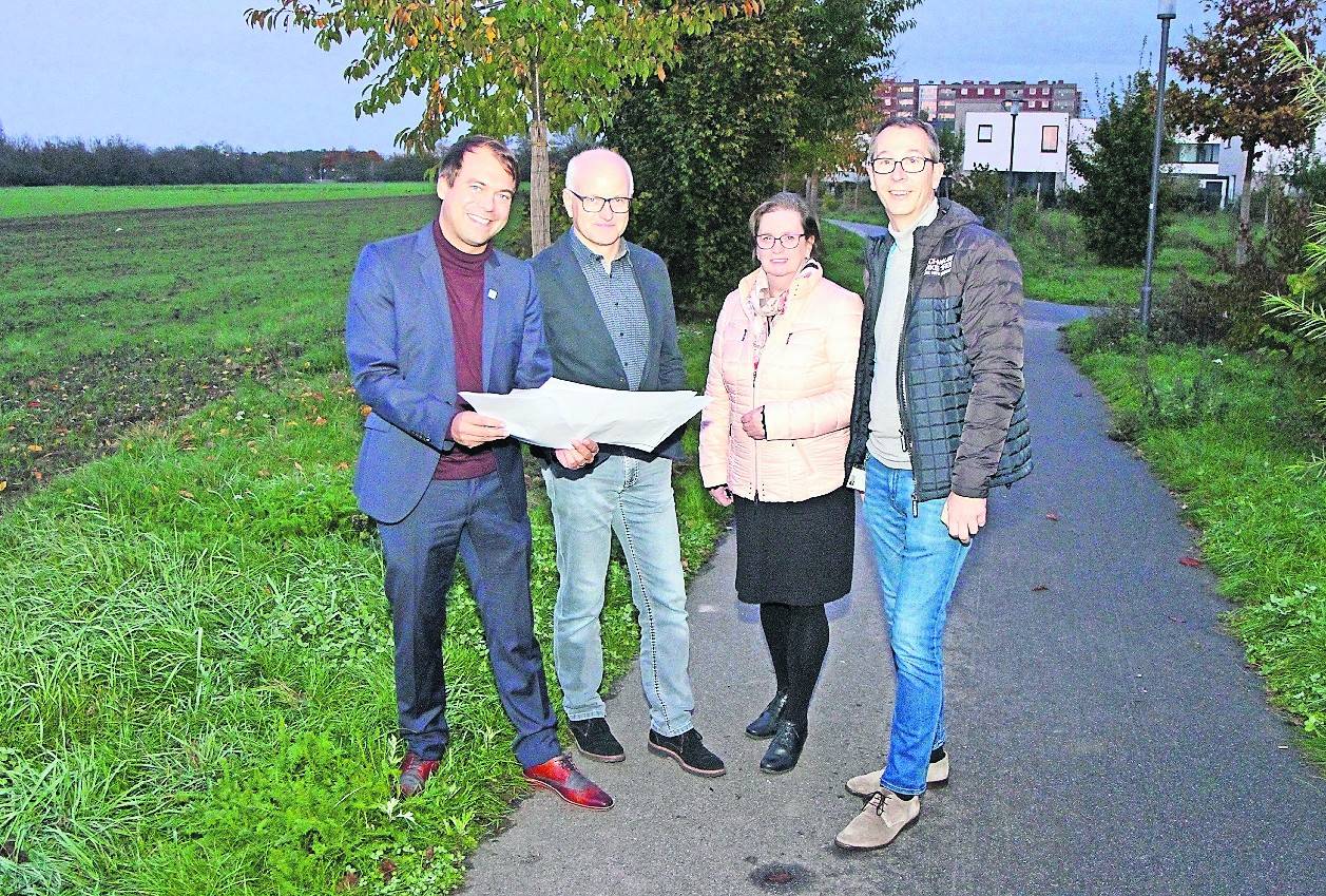 Wollen eine zweite Klimaschutzsiedlung: Christian Pakusch, Christian Winterbach, Christiane Gabler, Sascha Fassbender (von links).