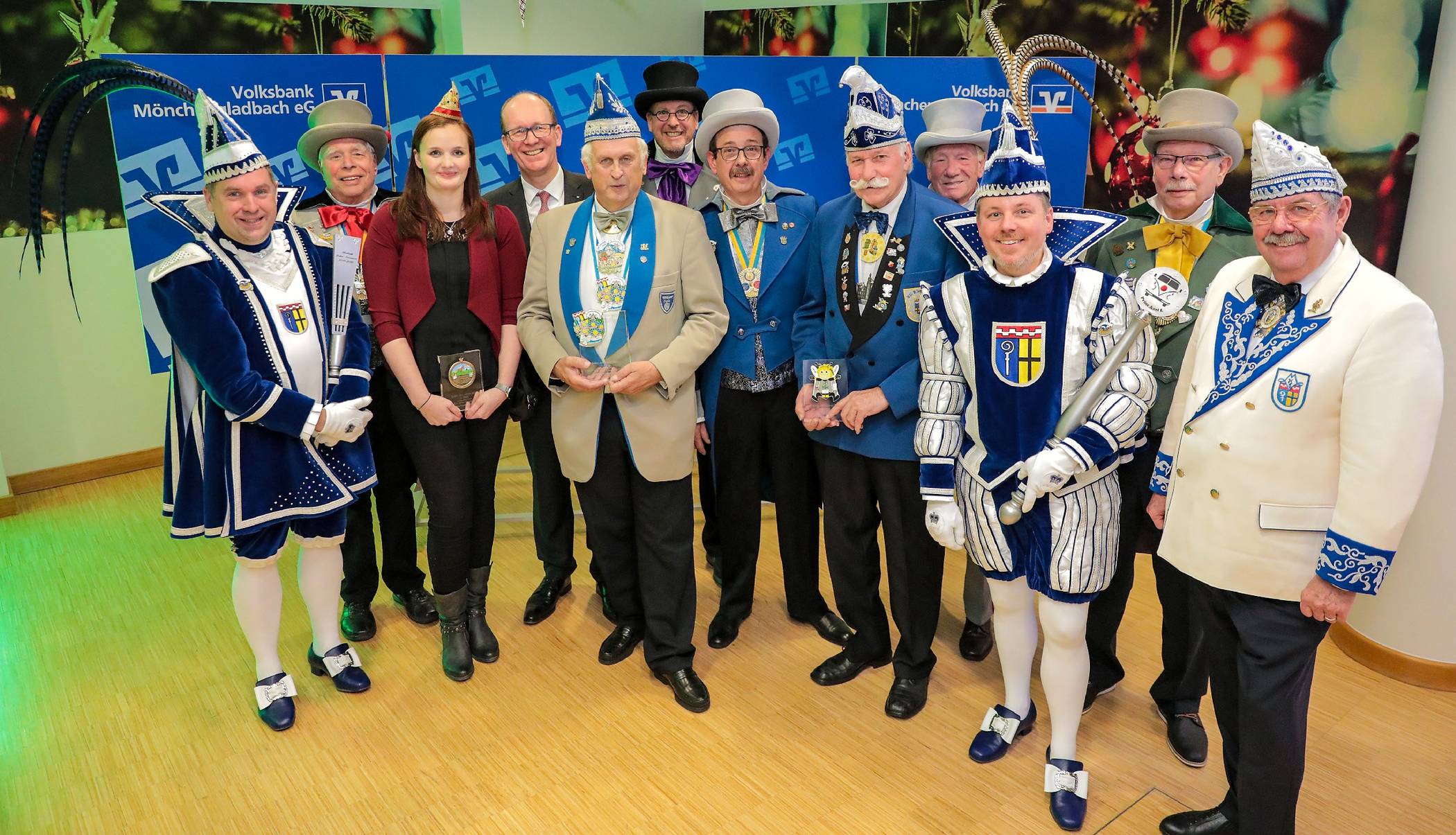 Prämierung der Orden des Jahres 2019 in der Volksbank Mönchengladbach mit dem Prinzen-Paar Prinz Axel I. und Prinz Niersius Thorsten.