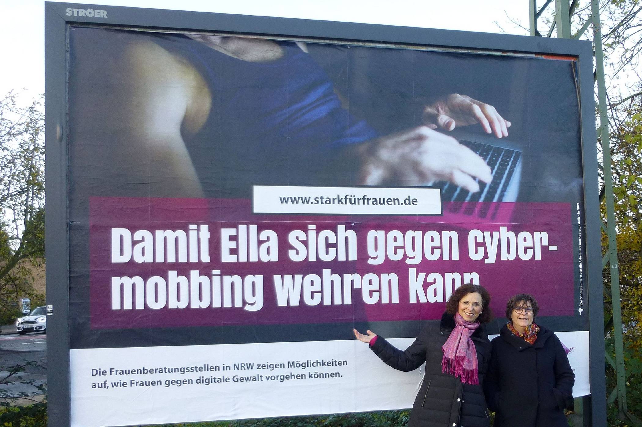   In Meerbusch erfährt die Kampagne Unterstützung durch Ursula Habrich, Frauenberatungsstelle Neuss (Foto rechts) und Gabriele Parschau, Gleichstellungsbeauftragte Stadt Meerbusch. 