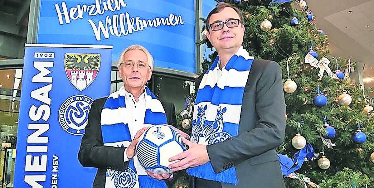  MSV-Präsident Ingo Wald und der neue Geschäftsführer der Zebras, Michael Klatt.