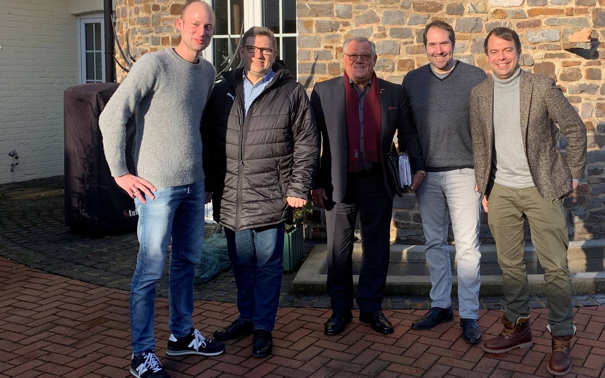 Freuen sich über den neuen Haushalt: Merlin Praetor, Johannes Bäumges, Dieter Lambertz, Dr. Raimund Berg, Christian Pakusch.